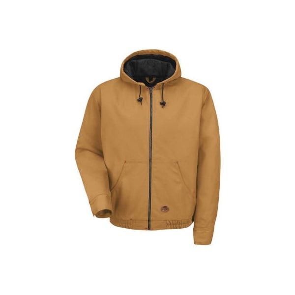 Red Kap Blended Duck Zip Front Hooded Jacket Regular-M Brown Duck JD20